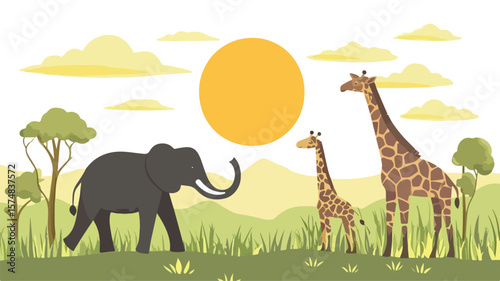 Wildlife Conservation Day Elephant Giraffe Nature Conservation Photography