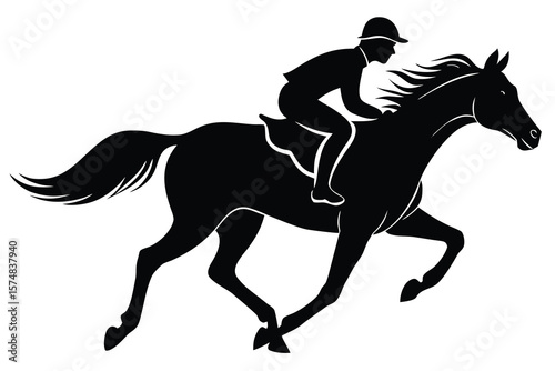 horse silhouette vector