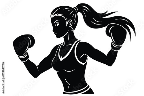 boxer with boxing gloves