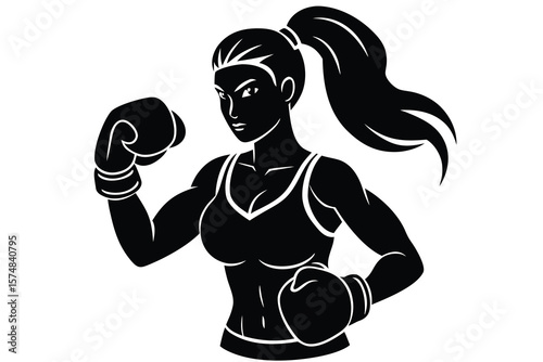 boxer with boxing gloves
