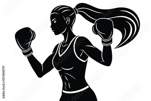 boxer with boxing gloves
