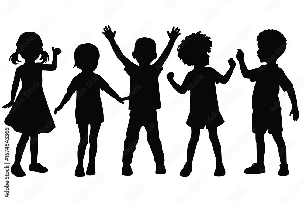 Fototapeta premium silhouettes of people