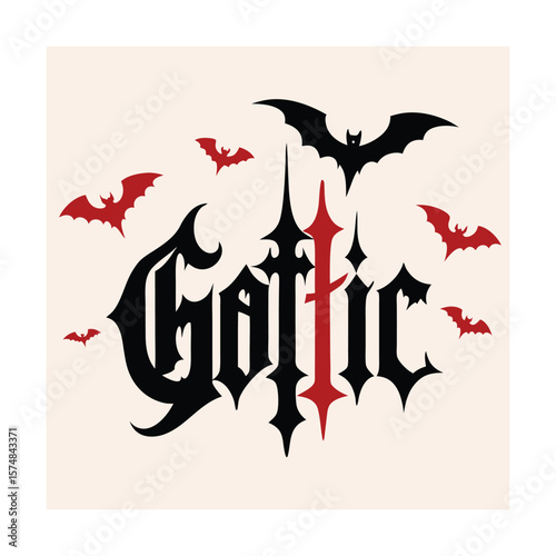 Gothic bats black
