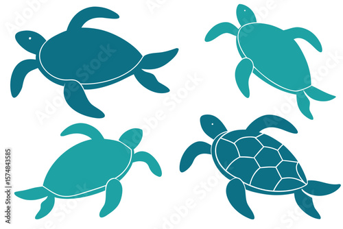 sea turtle vector illustration