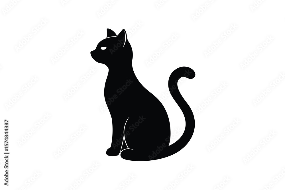 Fototapeta premium black and white cat