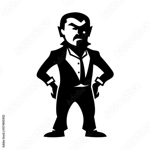 Classic Man Character Silhouettes Set – Detective, Spy, Gangster, Businessman, Gentleman Vector Cliparts on White