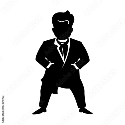Classic Man Character Silhouettes Set – Detective, Spy, Gangster, Businessman, Gentleman Vector Cliparts on White