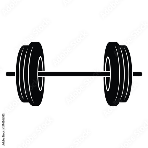 Black barbell weights illustration weightlifting fitness