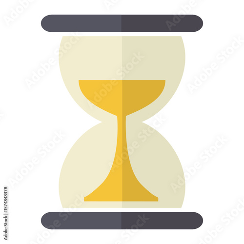 Time Concept Vector Hourglass Illustration