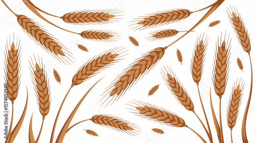 Golden Wheat Stalks A Collection of Harvest Illustrations