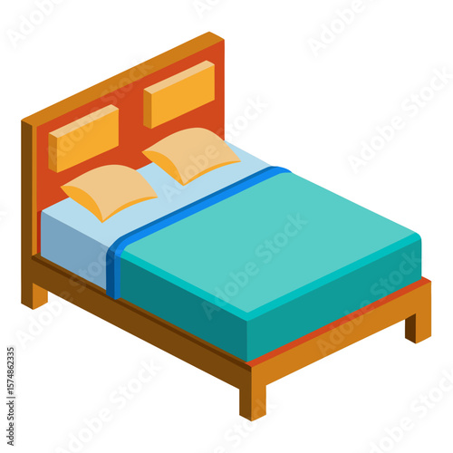 bed isolated on white
