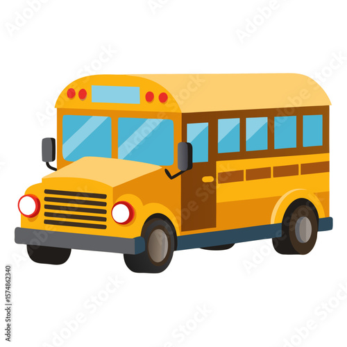 school bus isolated on white