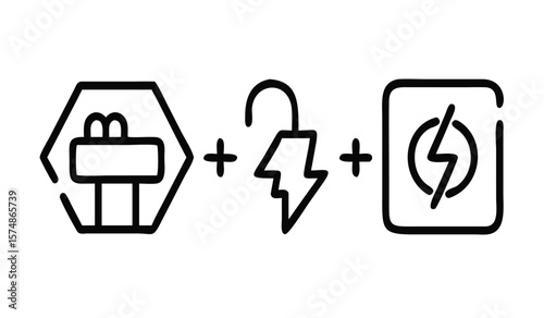 Sustainable Energy Solutions Vector Design with Renewable Resources and Low Emission Technologies for a Greener Future on transparent background This vector design features elements related