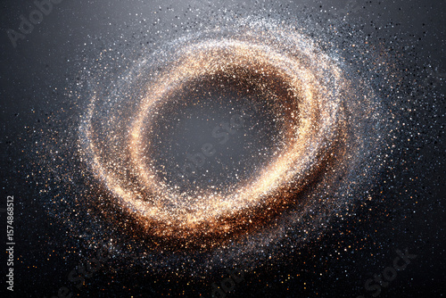 A stunning spiral galaxy filled with bright stars and sparkling cosmic dust creating a mesmerizing view in the cosmos