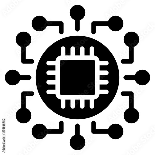 Artificial Intelligence  Icon Element For Design