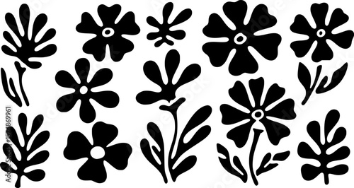 Flower shape matisse style
