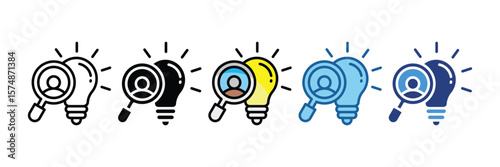 Ideas Search  Icon Element For Design