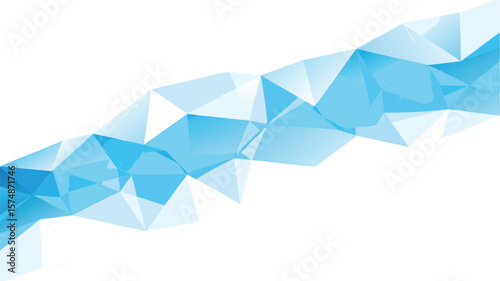 Abstract polygonal design featuring a light blue color scheme on a white background creates a modern look