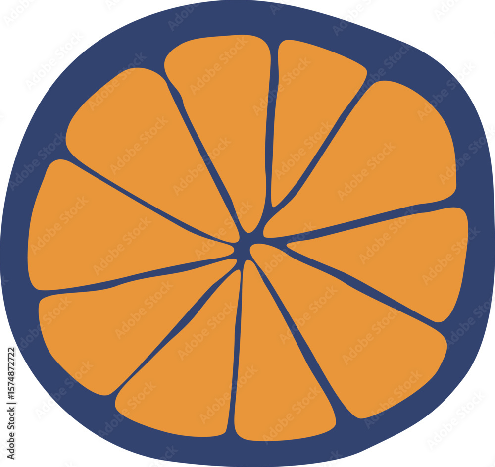 Vibrant Orange Slice Illustration A Simple, Modern Design Vibrant Orange Slice Illustration A Simple, Modern Design