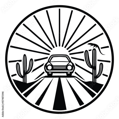 Desert Road Trip Adventure Vintage Style Summer T Shirt