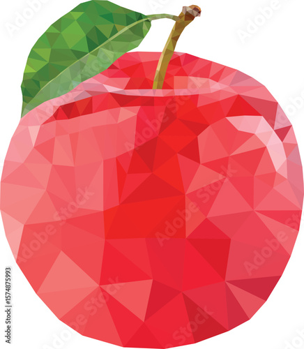 Low poly apple