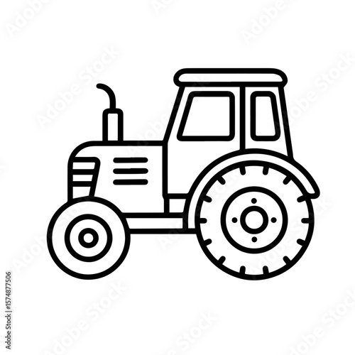 line icon tractor vector on white background
Vector icon on white background