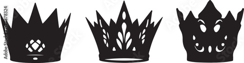 Black and white vector insignia design with star and eagle silhouettes, perfect for heraldic shield or banner decoration