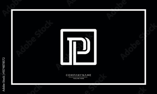 Alphabet letters P or PP logo monogram