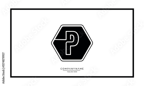 Alphabet letters P or PP logo monogram
