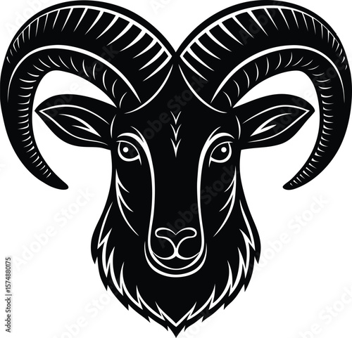 vector illustration of a goat