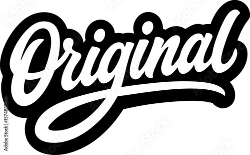original logo in black over white