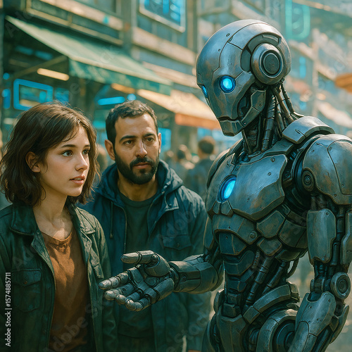 Advance robot service co ordinate with people.