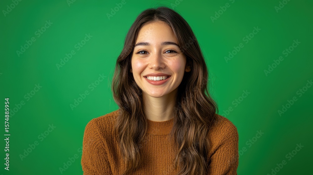 Obraz premium Portrait of a smiling woman. Happy, confident female, casual wear