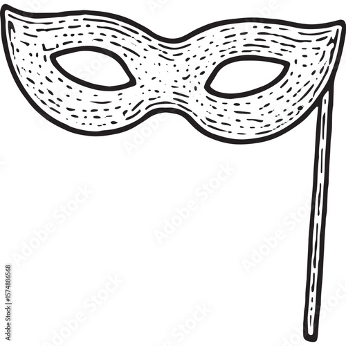 Mysterious Mask Icons Set - Festive Costume Vectors