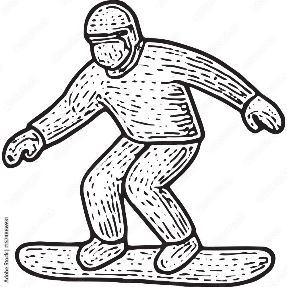 Fototapeta premium Snowboarder Icons Set - Winter Sports Action Vectors