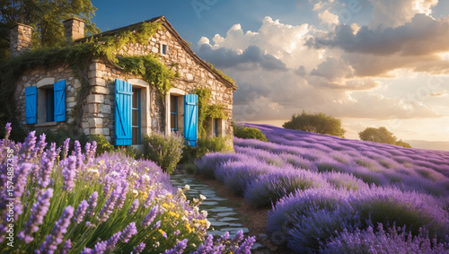 Charming Cottage Surrounded by Lavender Fields