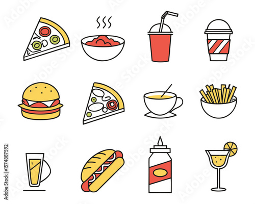 Food and Drink Icon Pack Minimal Outline Style -  Icons AIzaSyBPluA00JHWB_yZmnGRfJjzSq9nZc_H0CA