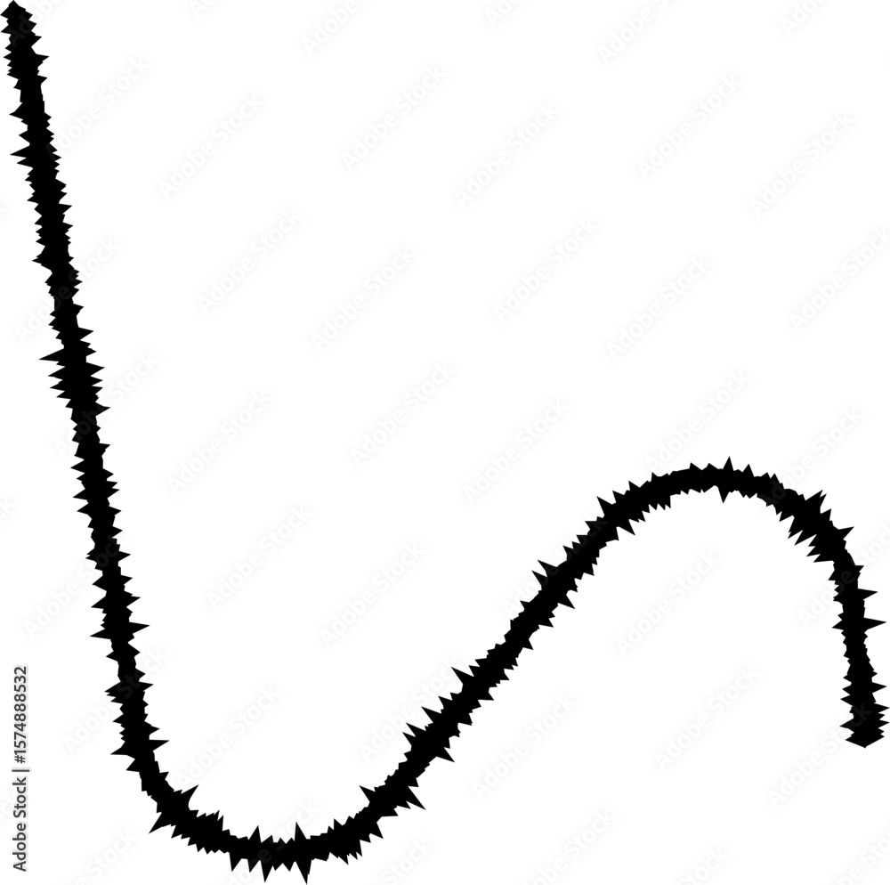 Obraz premium A zigzag pattern with rough, sketched curved lines, forming a dynamic and irregular design.