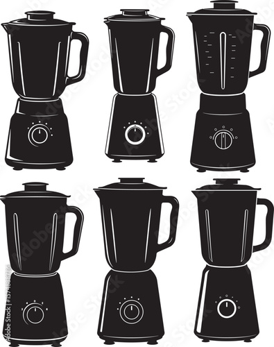  Electric blender mixer silhouette