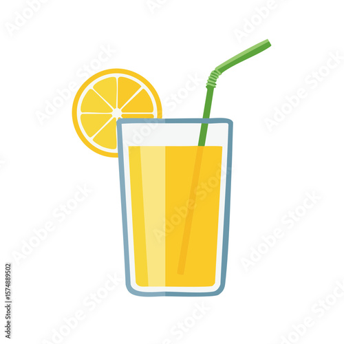 A refreshing glass of fresh lemonade with lemon slice