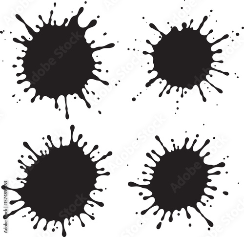 splashes silhouette