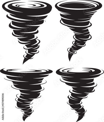  Tornado cyclone storm silhouette 