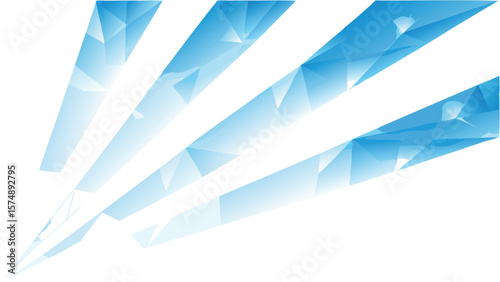 Abstract light blue and white geometric shapes creating a modern design with a sense of depth and movement