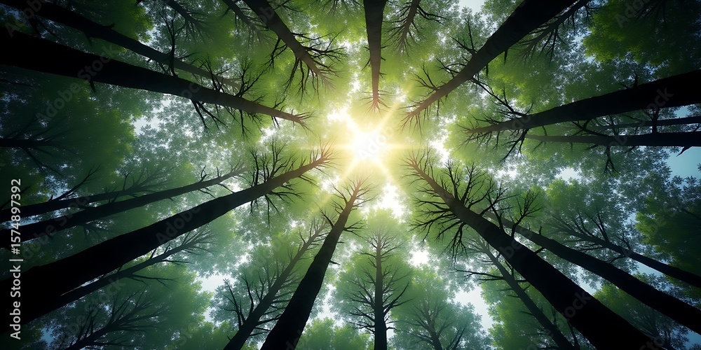 Fototapeta premium Organic Canopy Constellation in Sunlight