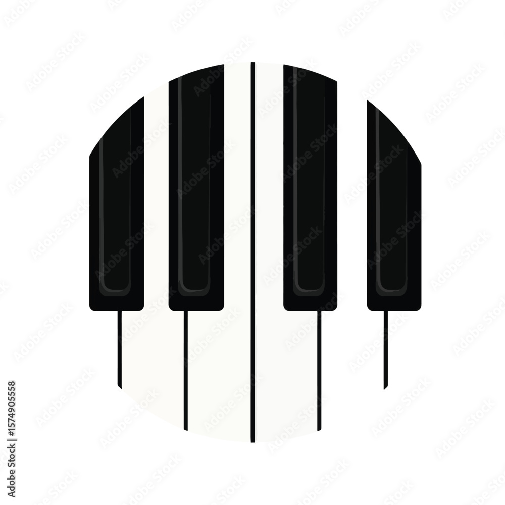 Naklejka premium piano keys vector illustration