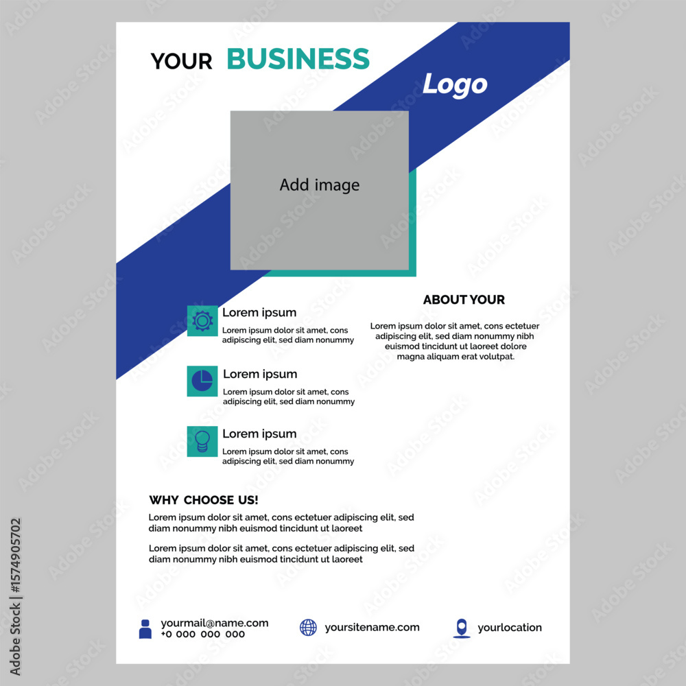 Obraz premium business flyer professional business flyer