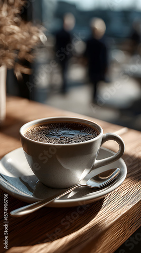 Coffee Cup in Cafe Sunlight