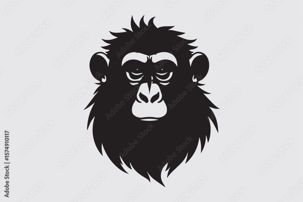 Obraz premium Monkey Head Silhouette