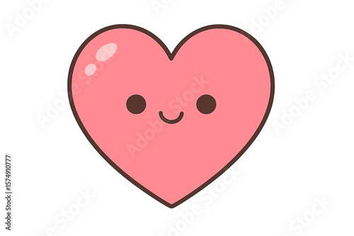 Vector illustration of a cute decorative heart icon for graphic design purposes