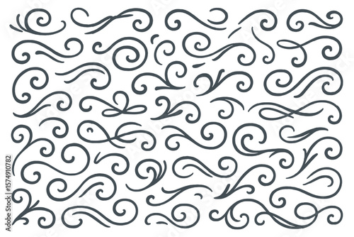 A massive compilation of hand-drawn vector flourishes for various design purposes